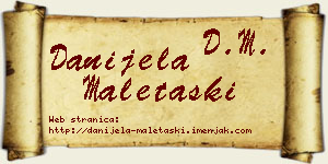 Danijela Maletaški vizit kartica